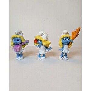 McDonald’s Smurfette Lot of 3 Smurf Happy Meal Toys